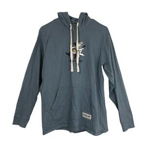 Life Is Good Sweatshirt Hooded Relaxed Character Graphic Kangaroo Mens Size S